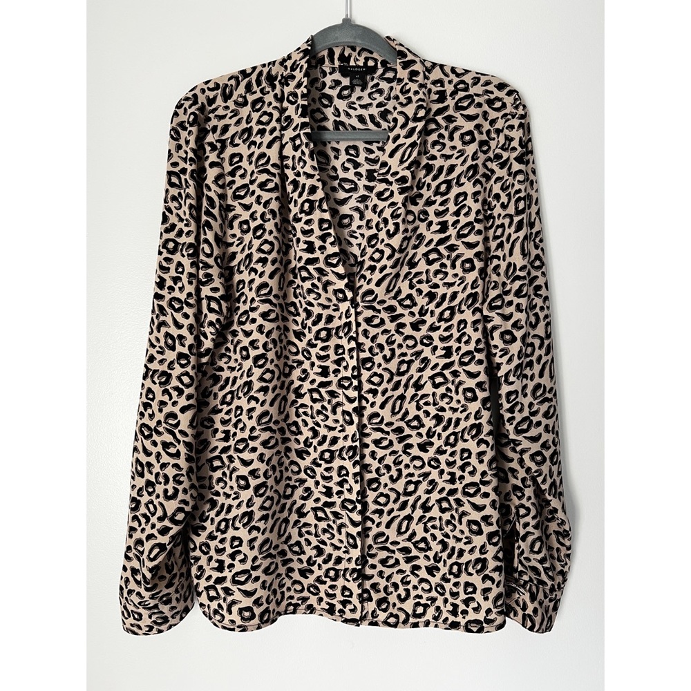 Leopard Print Halogen Blouse